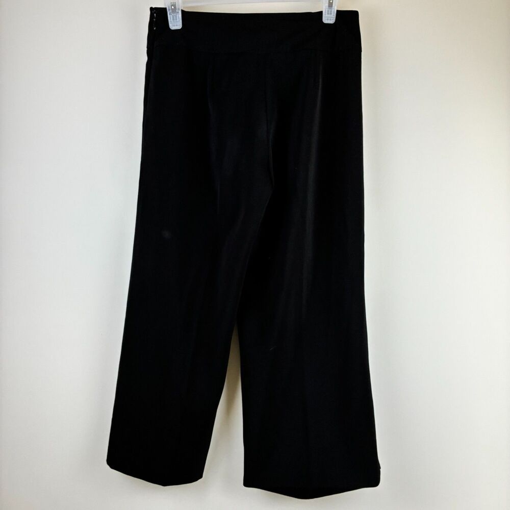White House Black Market Cropped Wide Leg Dress Pants Black Size 4